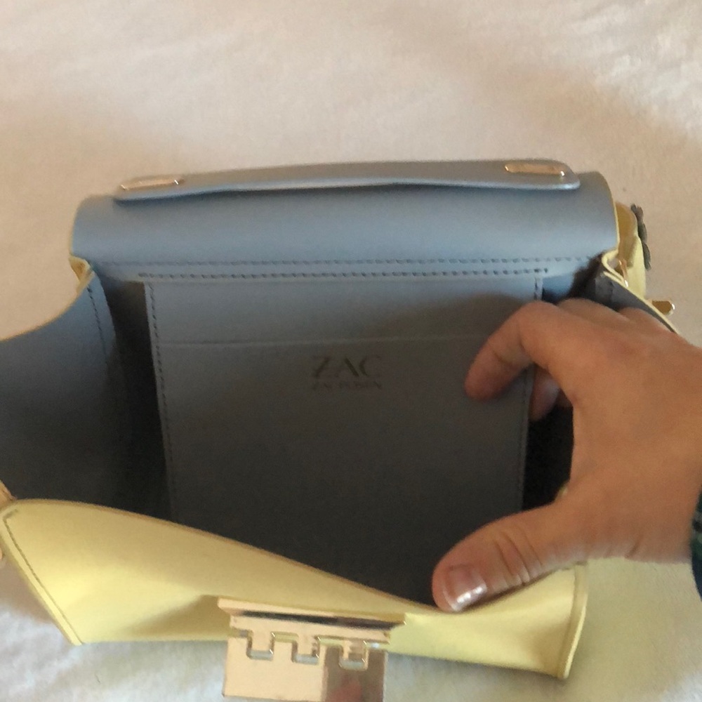 Zac Posen Lemon Yellow Floral Strap Shoulder Bag - Picture 6 of 8
